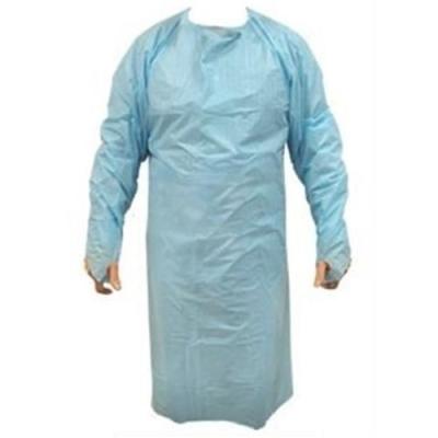 China Long Sleeve Disposable Plastic Lined CPE Aprons for sale