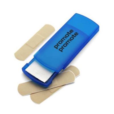 China New 2019 Emergency Care Article KF772 Band Aid Box Private Label Pocket Promotional Travel Plasters Plastic Plaster Kit for sale