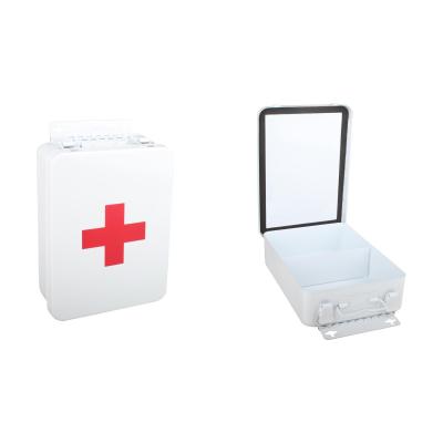 China White Metal First Aid KF082 Empty First Aid Kit Case Viable Hot Selling Small Box For 25 Person for sale