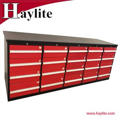 China Qingdao Haylite Heavy Duty 20 Drawer High Quality Metalwork Bench for sale