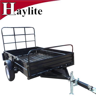 China Black color powder coating steel farm trailer box trailer for sale for sale