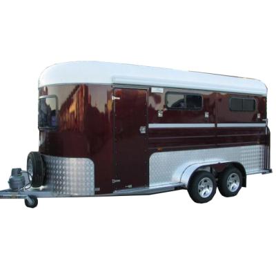 China Other Trailers High Quality 2 Horse Luxury Trailer With Ramp Door for sale