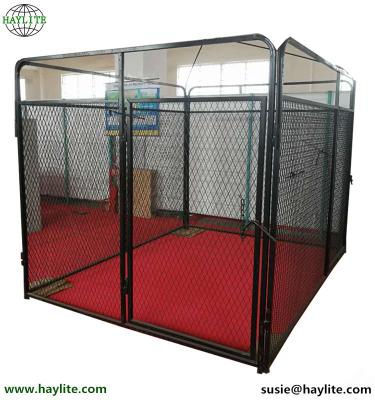 China Large Viable High Quality Steel Black Outdoor Dog Kennel Wholesale for sale