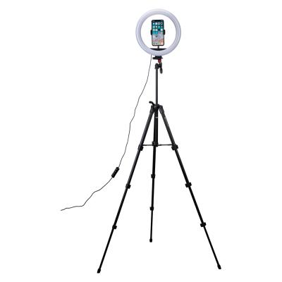 China 2020 New Rechargeable Aluminum Alloy Circle Makeup Selfie Tiktok Ring Light LED Tripod Stand for sale