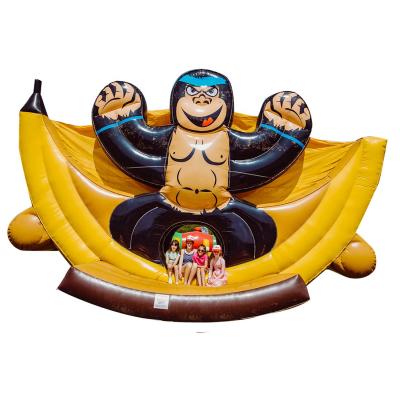 China Custom Inflatable Bouncer Boat Pirate Games Seesaw Rental or Home Use Water Banana Madness Monkey Seesaw Climbing Games à venda