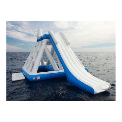 China Rental or Home Use Playground Floating Games Ride and Slide Toys Boat Climbing Inflatable Water Slide for Sale Te koop