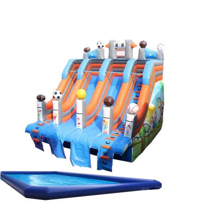 중국 Rental or home use inflatable water slide with outdoor inflatable pool sliders with ball pit slides for kids 판매용