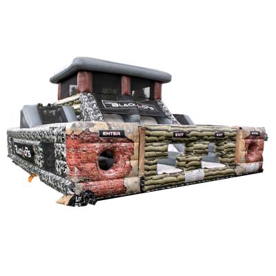 Chine Black Ops Bouncer Lake Inflatable Combo Rental Or Home Use Challenge Game Challenge Use Obstacle Course For Sale à vendre