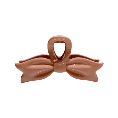 China Hair decoration Fashionable Hot Selling Big Grab Clip Bow Knot Versatile Black Pan Hair Clip for Women for sale