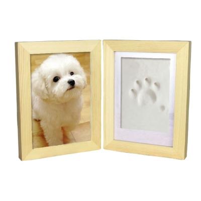 China Hot Selling Home Picture Frame PAPIFEED Amazon Material Pet Paw Souvenir Print Memorial Wood Floating Picture Frame Picture Decoration Picture Frame for sale