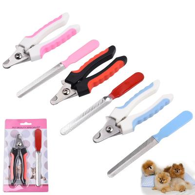 China PAPIFEED Amazon Hot Selling Durable Pet Cat Dog Nail Clipper Cutter Claw Grooming Scissors With File Set for sale