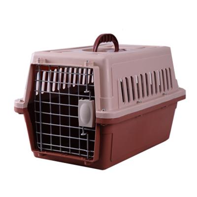 China PAPIFEED Source Factory Sale Portable Plastic Transport Crate Stored Outdoor Pet Cages, Carriers Solid Button for sale