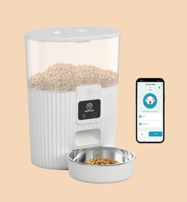 China PAPIFEED APP Viable OEM&ODM 3.5L Automatic Cat Dog Food Fountain Pet Dispenser Stainless Steel Animals Pet Feeder With APP for sale