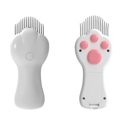 China PAPIFEED Stocked Newest 2 in 1 Interactive Red Laser Cat Claw Shaped Cat Comb de garra de gato Multifunctional Cat LED Light Toys for sale