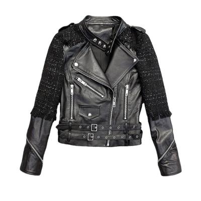 China Fashion Breathable Women Leather Jacket for sale