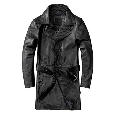 China Hot Selling Long Jacket Mens Good Quality Leather Jackets Coats Anorak Breathable Jacket for sale