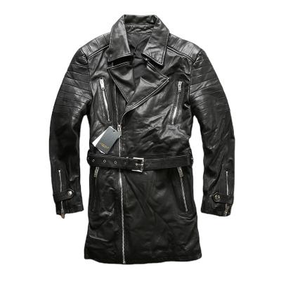 China Breathable Sheepskin Winter Zipper Mens Motorcycle Baseball Jacket Fine Quality Tanned Leather Jackets for sale