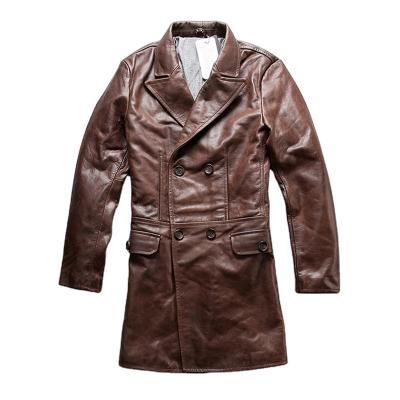 China Breathable Vintage Color Streetwear Packing Mens Custom Coat Moter Leather Jacket With Back Slit for sale