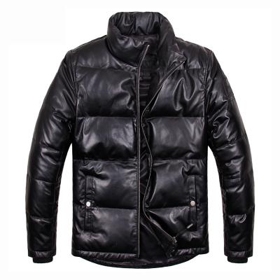 China Breathable Leather Stripper Coat Warm Winter Down Stripper Bubble Winter Jacket For Men for sale