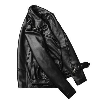 China Breathable Suitable Price Good Quality New Men Leather Jackets Racing Pure Leather Jacket for sale