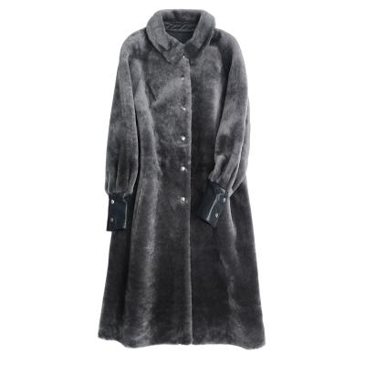 China Custom Made Warm Luxury Genuine Leather Women's Reversible Winter Breathable Shearling Women's Maxi Length Coats Coats for sale