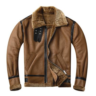 China Breathable Popular Hot Sale Mens Distressed Motorcycle Jacket Brown Leather Jacket for sale