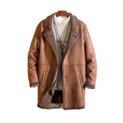 China Faux Suede Bonded Faux Fur Fashion Style Winter Jacket Men's Hot Sale Faux Fur Jackets for sale