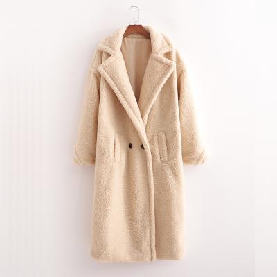 China Breathable Custom Made Winter Women Clothing Jacket Long Fur Coat For Ladies With Off Shoudler for sale