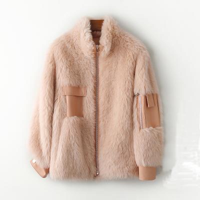 China Breathable Winter Thick Warm Faux Fur Bonded Faux Suede Jackets For Women for sale