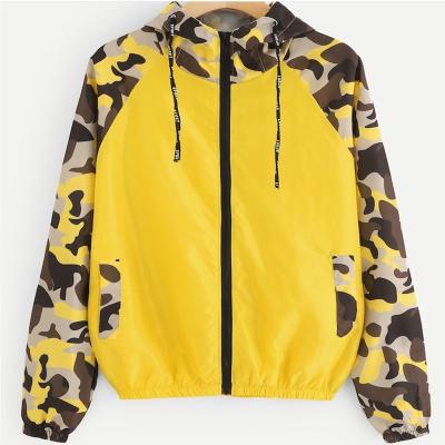 China 2022 Viable Camouflage Autumn Color Zipper Ladies Full Zipper Harajuku Sweater Fashion Korean Women Hoodies Hooded Jacket for sale