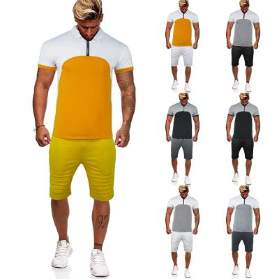 China Breathable Summer New Logo Mens Sets Sportswear Custom Made 2 Piece Suits Tracksuits Mens Running Shorts Jogging Suits for sale