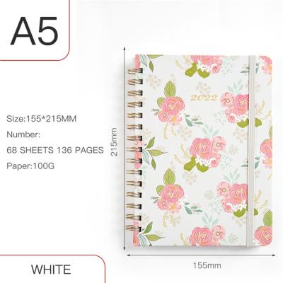 China 2022 Spiral Hardcover Planner Daily Monthly Journal Notebook 2022 for sale