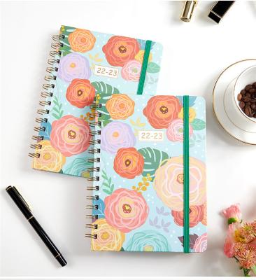 China A5 Size 2022 Calendar Agenda Spiral Diary Spiral Notebook Planner Notebook for sale