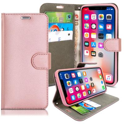 China TPU+PC For iPhone XS Max Cover Fashion Flip Wallet Card Slot XR Premium Leather Case For iPhone XR XS 8 Se 7 6 for sale