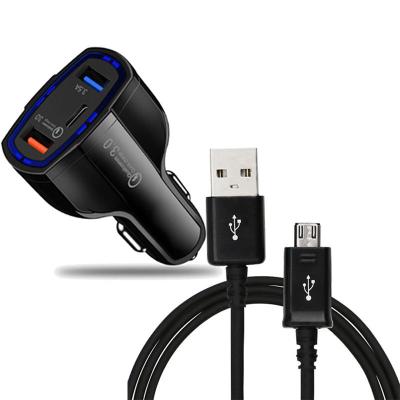 China Mobile Phone For Samsung Fast Charge 3.0 Car Charger 2 USB 5V 3.5A QC3.0 Turbo Fast Charging FO iPhone Universal for sale