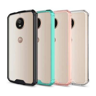 China Hot Hybrid TPU+PC Cover Air Cushion Frame Shockproof Case with Crystal Clear Acrylic Back Shell Mask for Motorola Moto G5S/G5 S Plus for sale