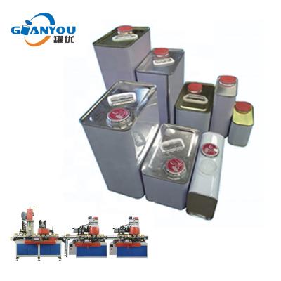 中国 Chemical Tin Can Olive Oil Square Oil Can Maker Automatic Tin Can Making Machine Production Line 販売のため