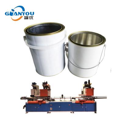 China Other 1-5L Paint Bucket Tin Can Making Machine Automatic Drum Barrel Bucket Production Line en venta