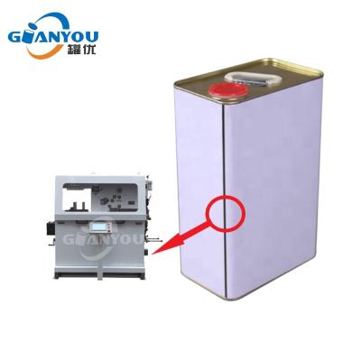 China 1-5L Beverage Paint Rectangular Tin Can Sets Metal Can Side Seam Welding Machine Te koop