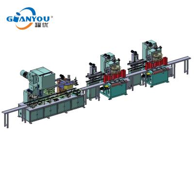 China 10L/20L Food Square Tin Can Automatic Multiple Station Combination Machine for sale