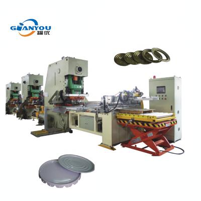 Κίνα Full Automatic Food CNC Punch Press Tin Can 10-25L Pail Lid Cover End Making Production Line προς πώληση