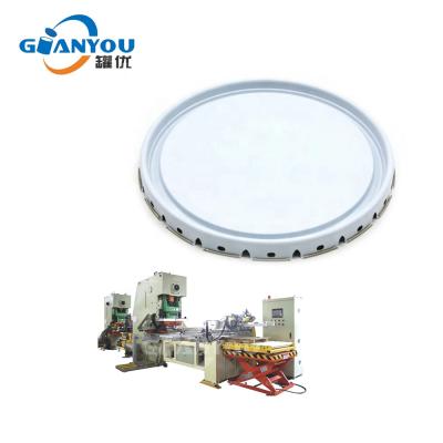 China Chemical Automatic Pail Lid Press Tin Can Making Machine Metal Cover Production Line en venta