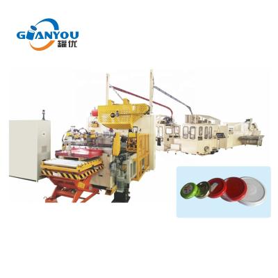 China Automatic Beverage Twist Off Hook Cap Making Machine Production Line For Glass Bottle Jar for sale