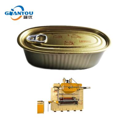 China Automatic Oval Food Shape Can Making Machine Sardine Tuna Canned Food Tin Can Production Line Te koop