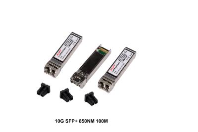 China 850nm Wavelength 10 gigabit Ethernet SFP+ Modules 100m Reach 3 Years Warranty for sale