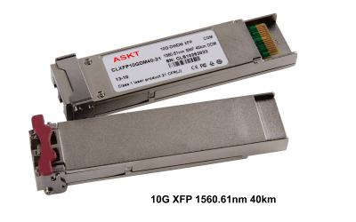 China DWDM 10G XFP Optical Transceiver , Fibre Optic Transceiver 1560.61nm 40km for sale