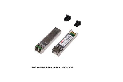 China LC schakelaar 1560.61nm DWDM SFP + Zendontvanger SMF Compatibele Extreme H3C Te koop