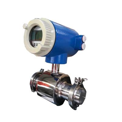 China Digital LDG Food Grade Stainless Steel Tri Clamp Electromagnetic Flow Meter for sale