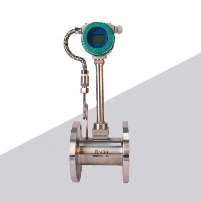 China Digital LUGB Gas Steam Flow Meter High Temperature Air Vortex Flow Meter for sale