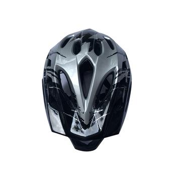 China Original ABS+PC Black Stretch Cloth Helmet Motorcycle Safety Novelty Bicycle Mountain Bike Helmet for sale